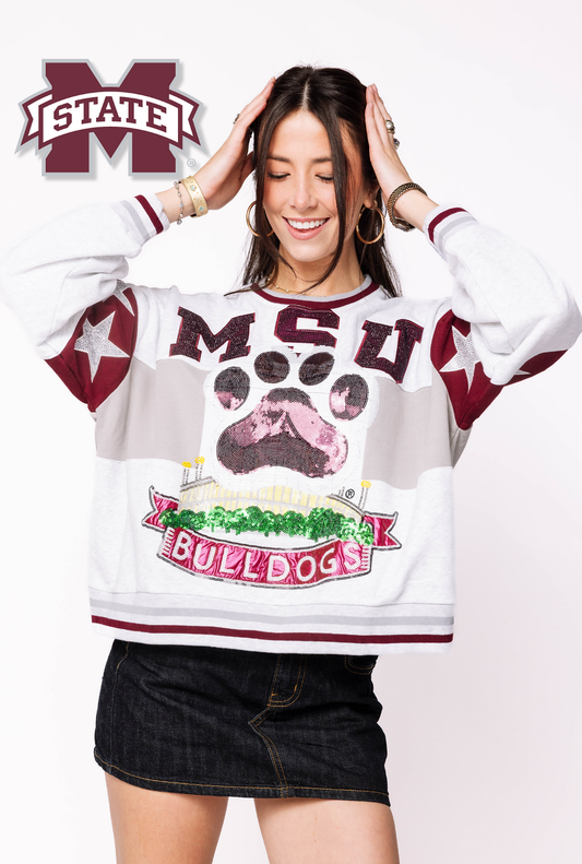 Licensed Mississippi State Vintage Stadium Star Sweatshirt