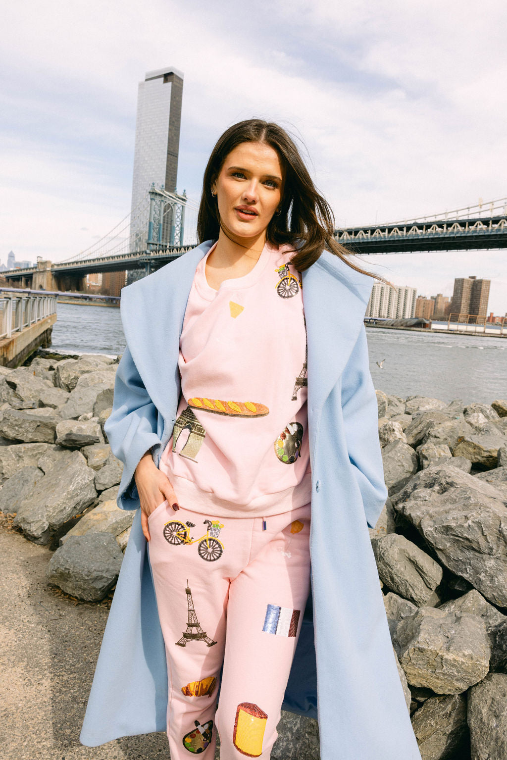 Light Pink Paris Icon Jogger