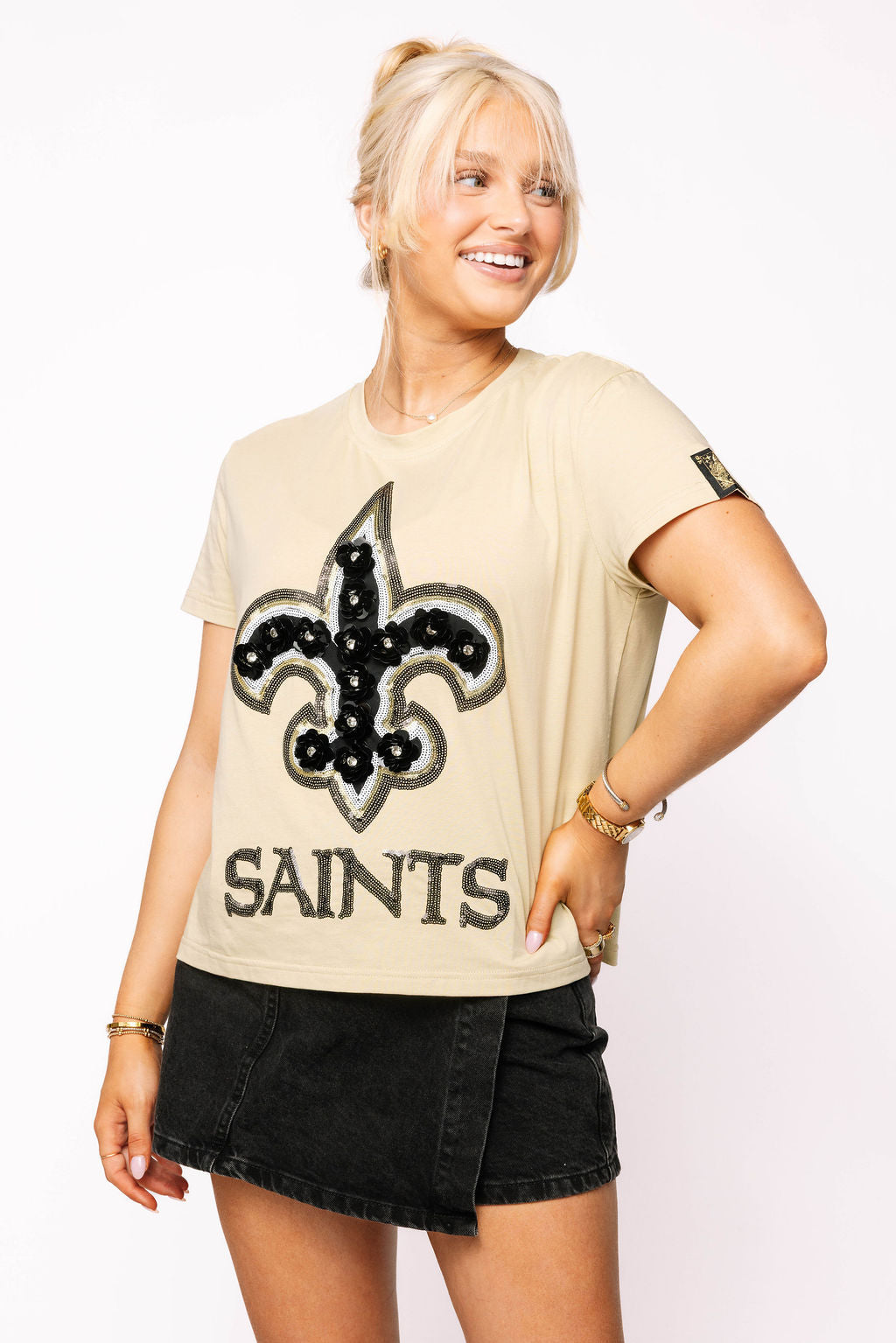 Licened Saints Flower Fleur De Lis Tee