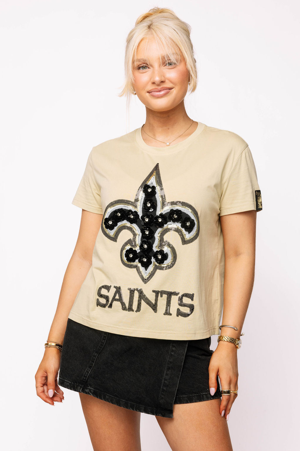 Licened Saints Flower Fleur De Lis Tee