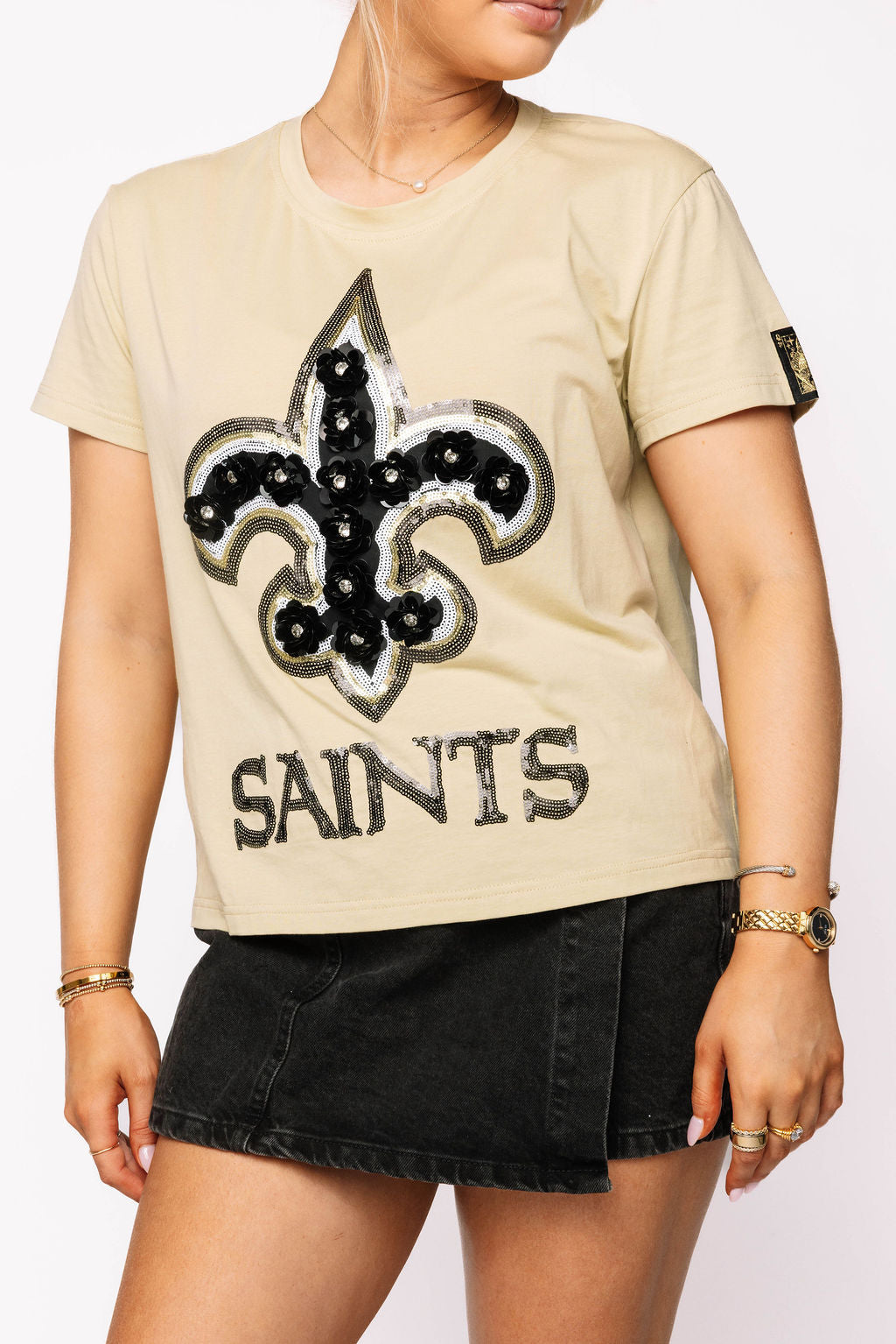 Licened Saints Flower Fleur De Lis Tee