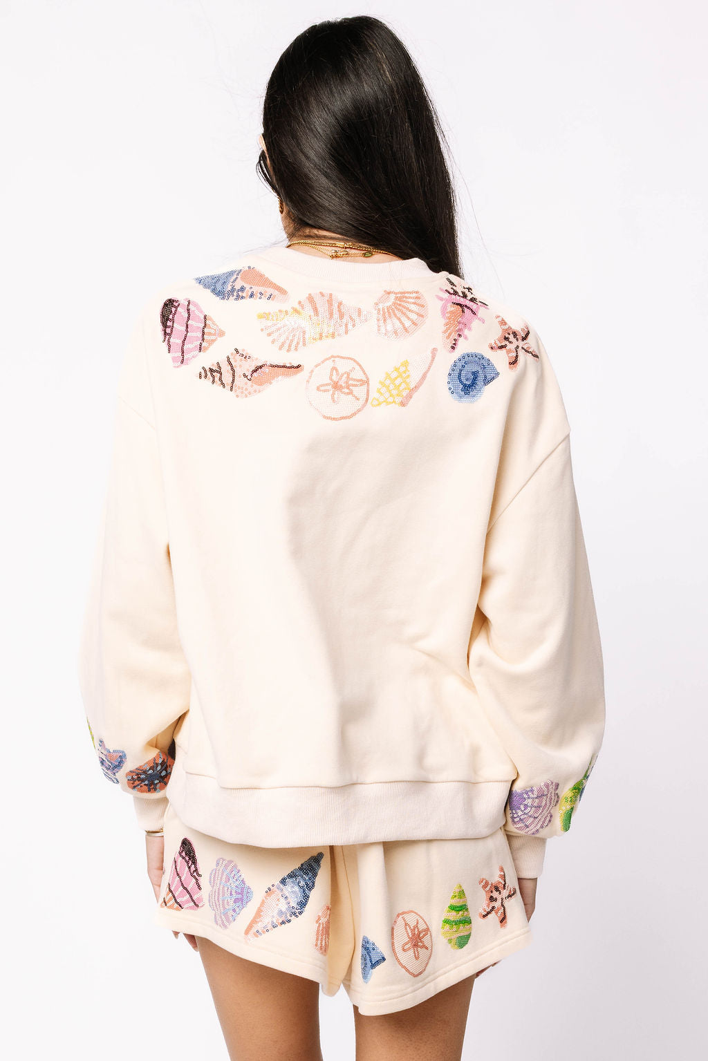 Beige Shell Trim Short