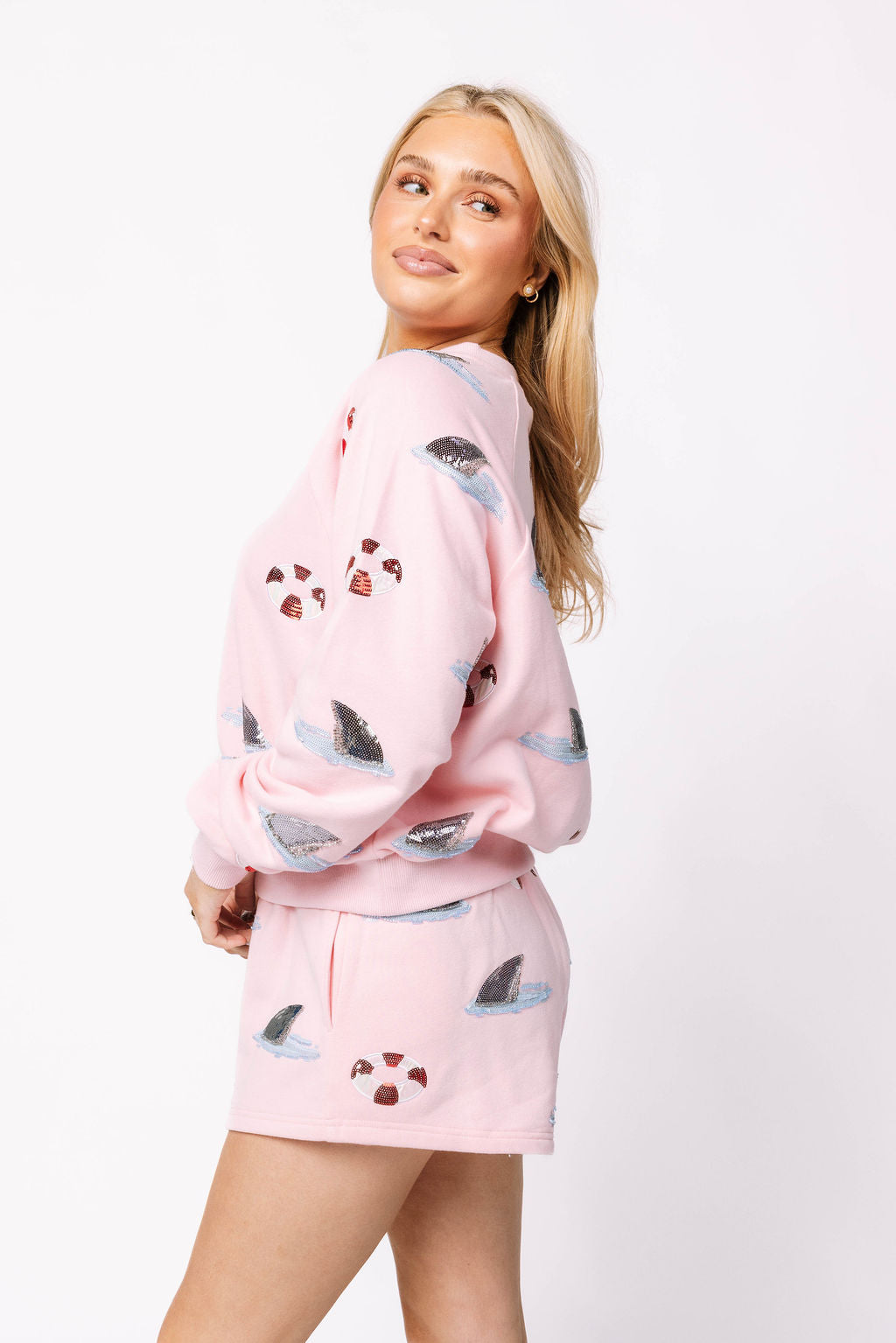 Light Pink Shark Fin & Float Short