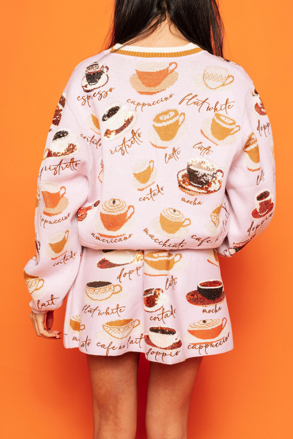 Light Pink Types of Coffee Skirt