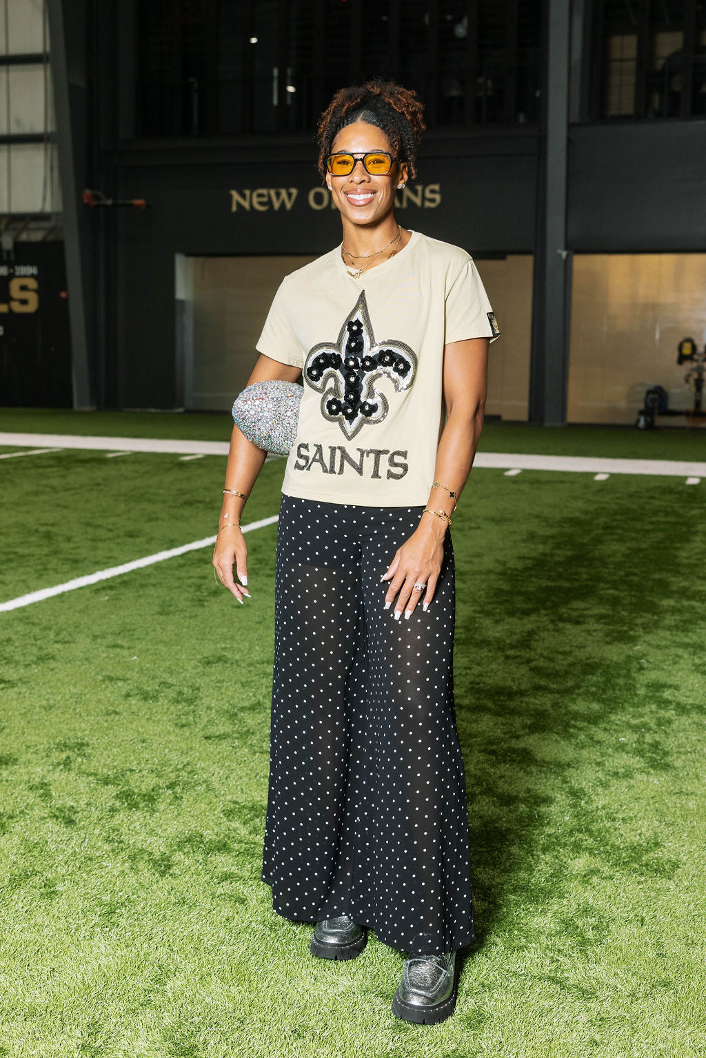 Licened Saints Flower Fleur De Lis Tee