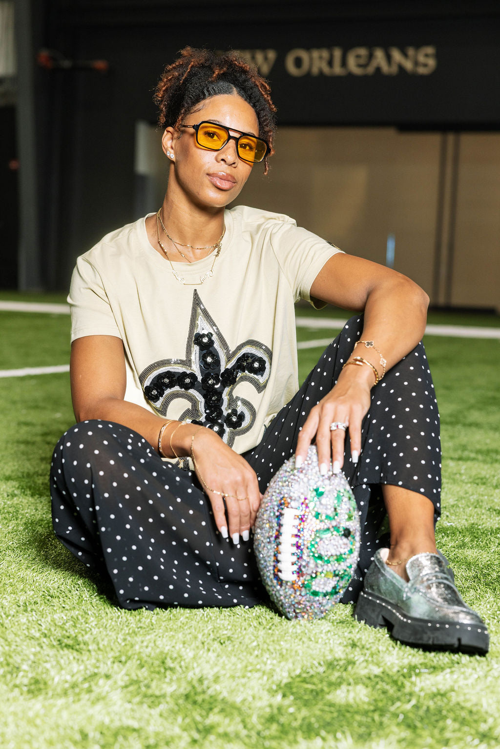 Licened Saints Flower Fleur De Lis Tee