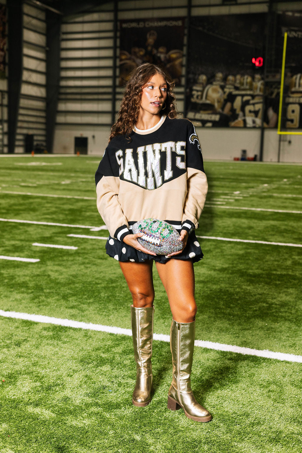 Licensed Two Toned Saints Crew Sweatshirt