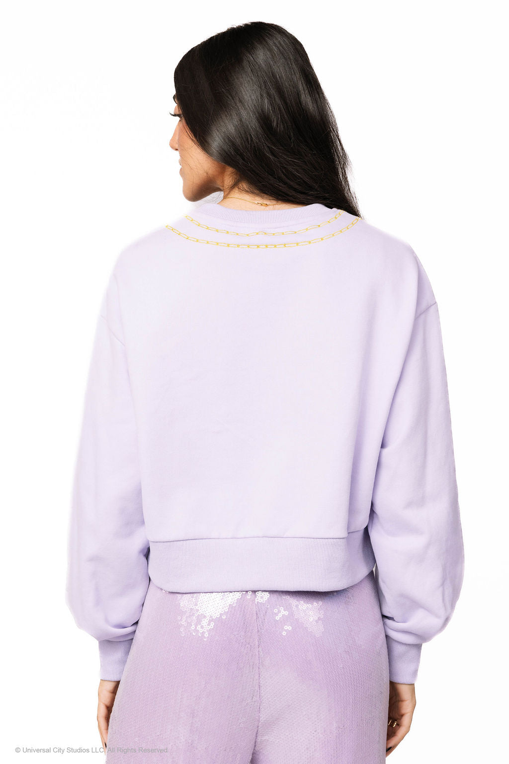 Licensed Lavender Wicked Charm Necklace Sweatshirt