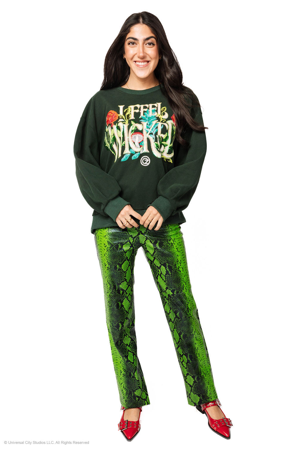 Licensed Forest Green 'I Feel Wicked' Sweatshirt
