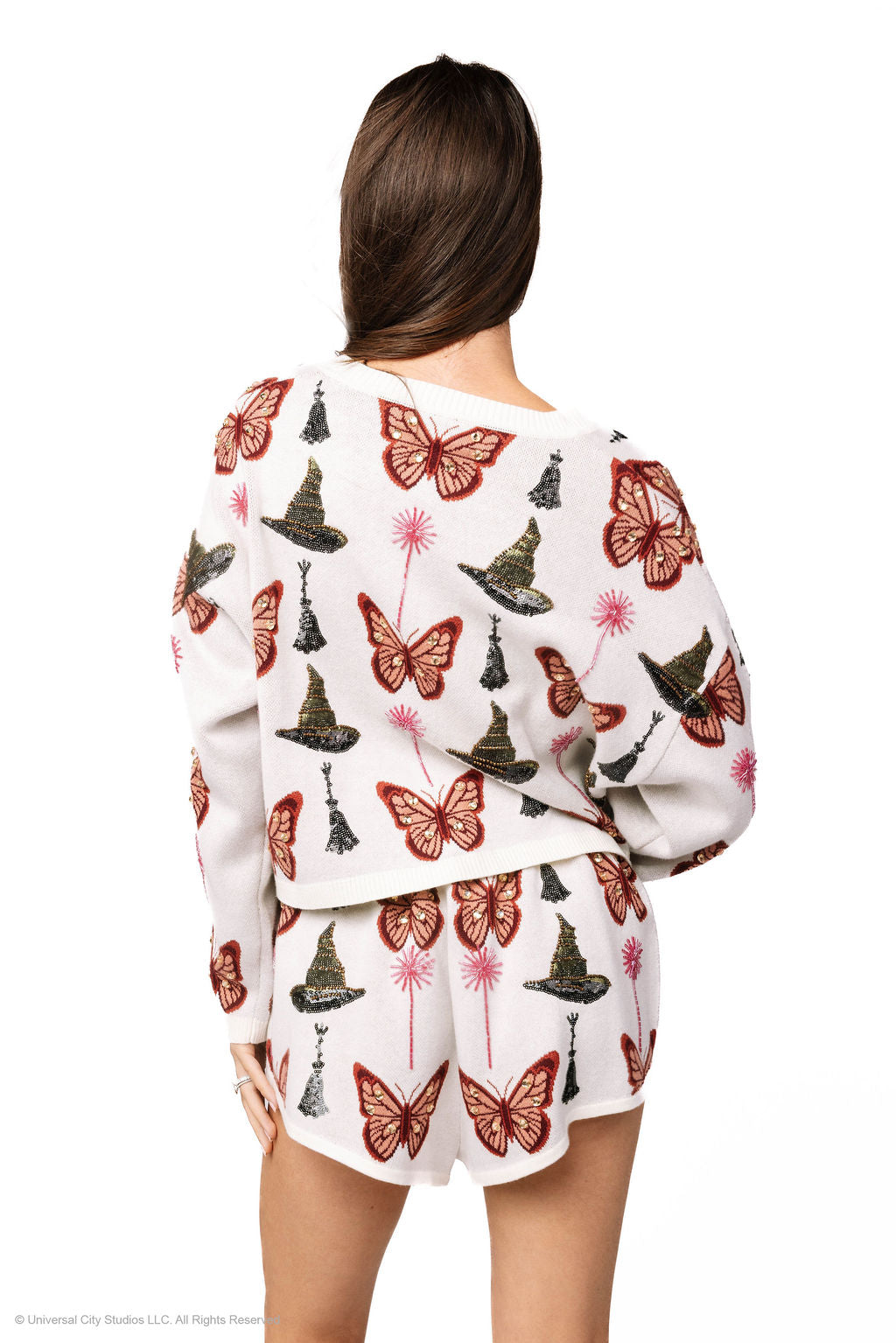 Licensed Butterfly, Broom and Wand Tie Front Cardigan