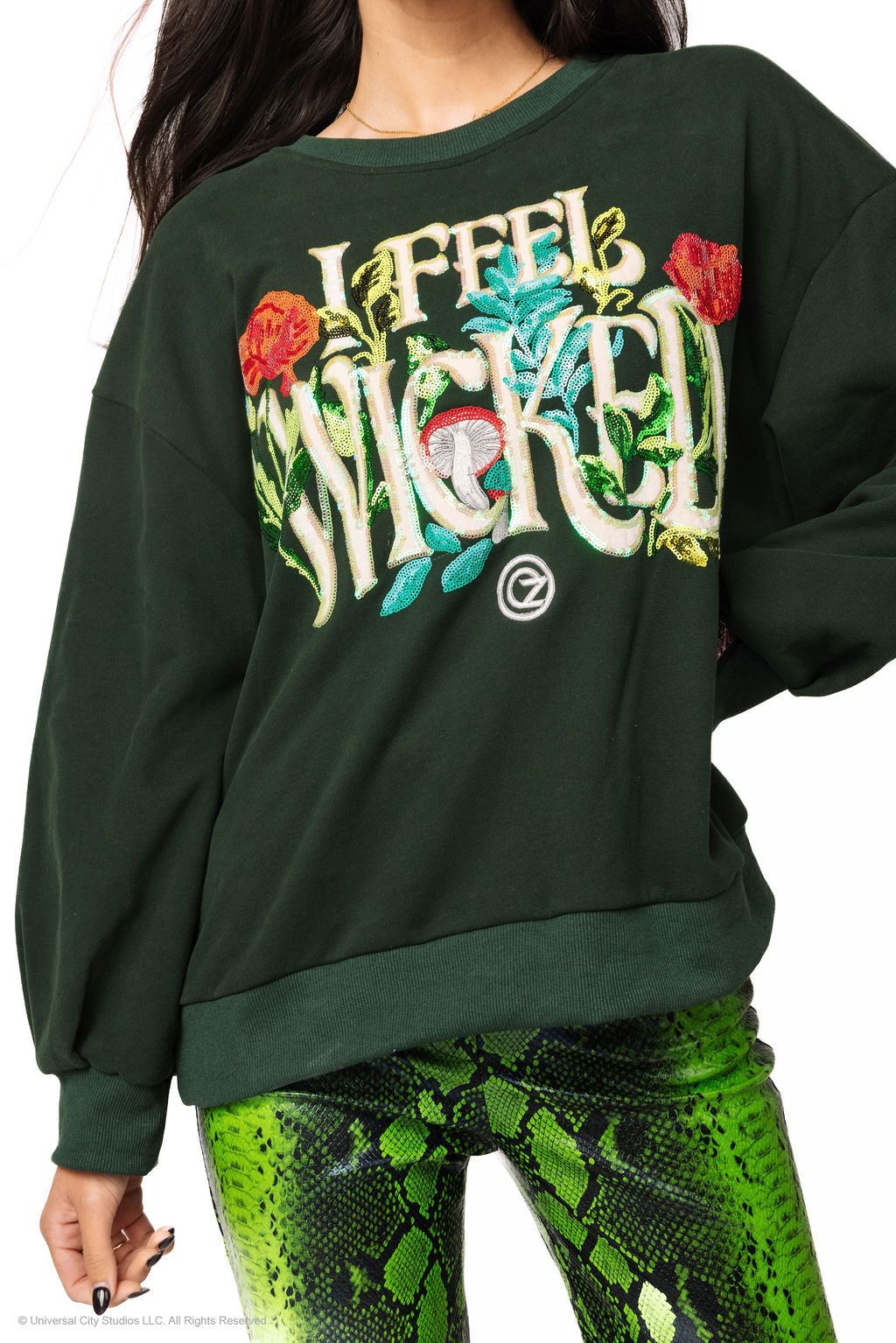Licensed Forest Green 'I Feel Wicked' Sweatshirt