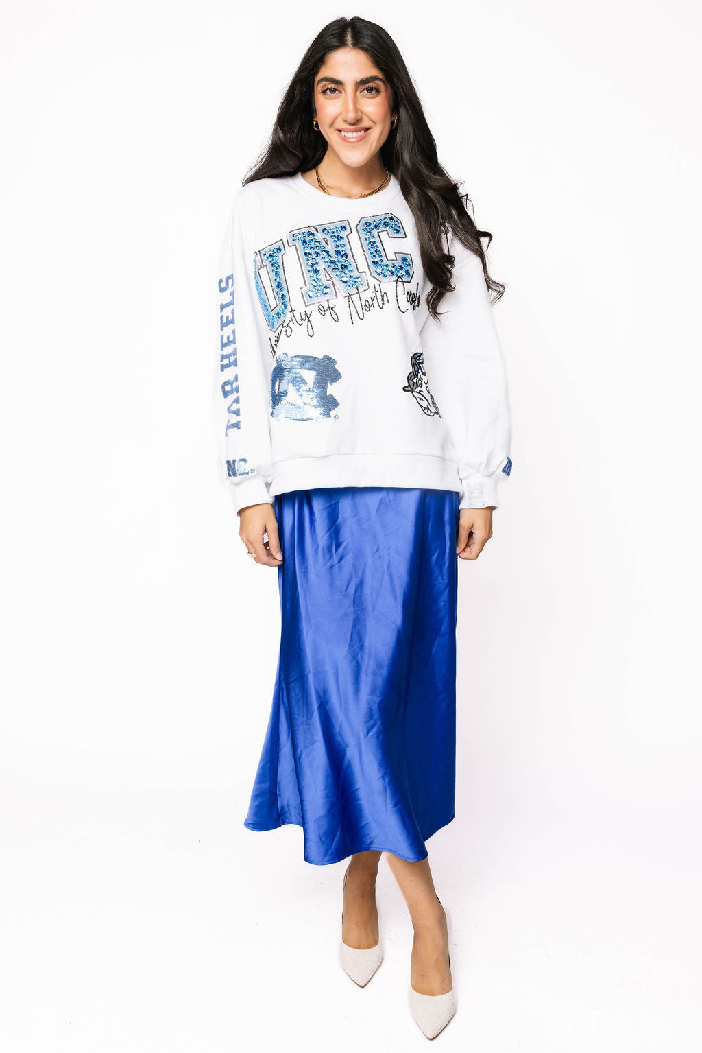 Licensed UNC Big Icons Scattered All Over Sweatshirt