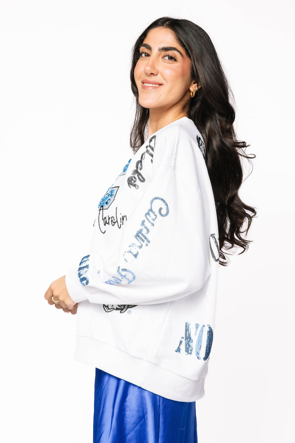 Licensed UNC Big Icons Scattered All Over Sweatshirt