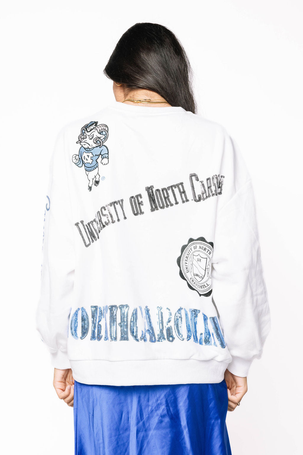 Licensed UNC Big Icons Scattered All Over Sweatshirt