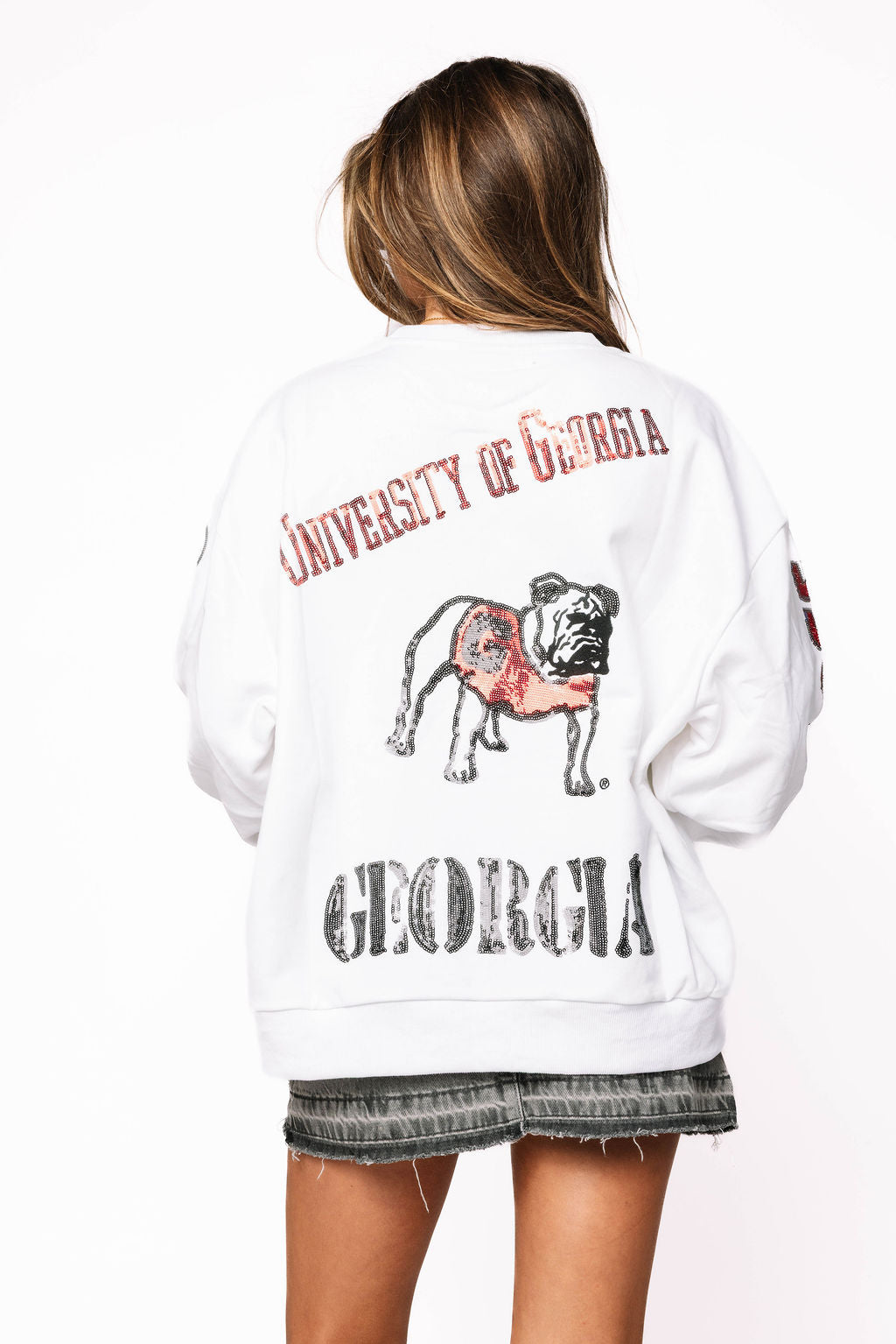 Licensed UGA Big Icons Scattered All Over Sweatshirt