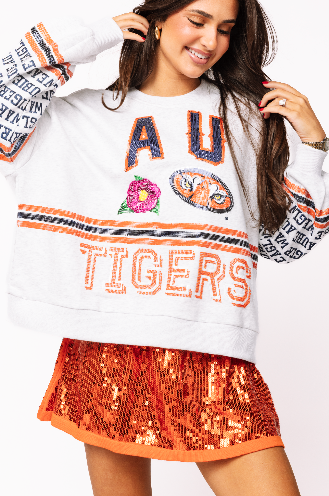 Licensed Auburn Flower Mascot Sweatshirt