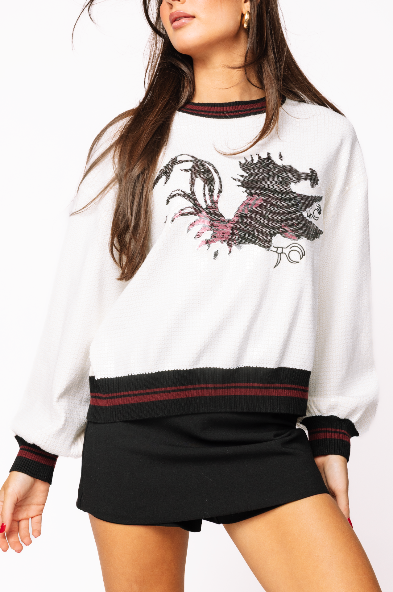 Licensed South Carolina Full Sequin Mascot Sweater