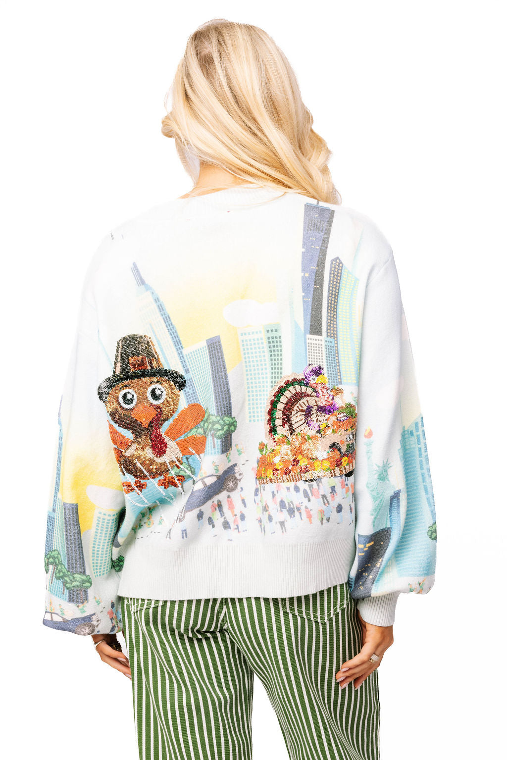 Multi Thanksgiving Parade Button Up Cardigan