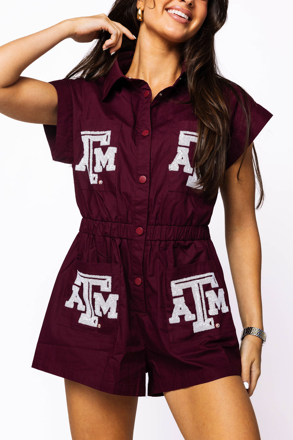 Licensed Texas A&M Mascot Pocket Romper