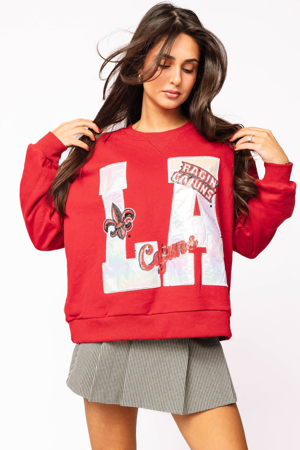 Licensed ULL Metallic Word With Icons Sweatshirt