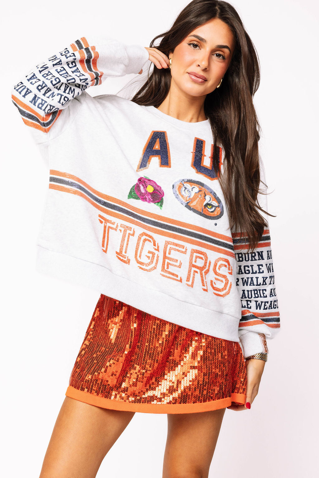 Licensed Auburn Flower Mascot Sweatshirt
