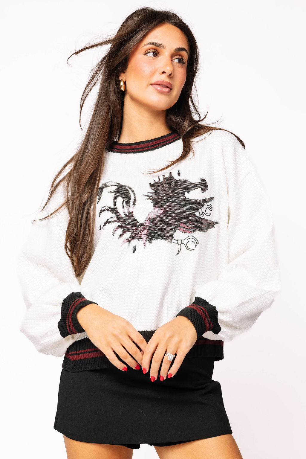 Licensed South Carolina Full Sequin Mascot Sweater