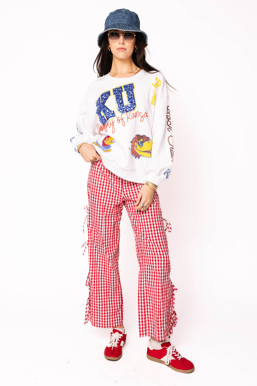 Licensed Kansas Big Icons Scattered All Over Sweatshirt