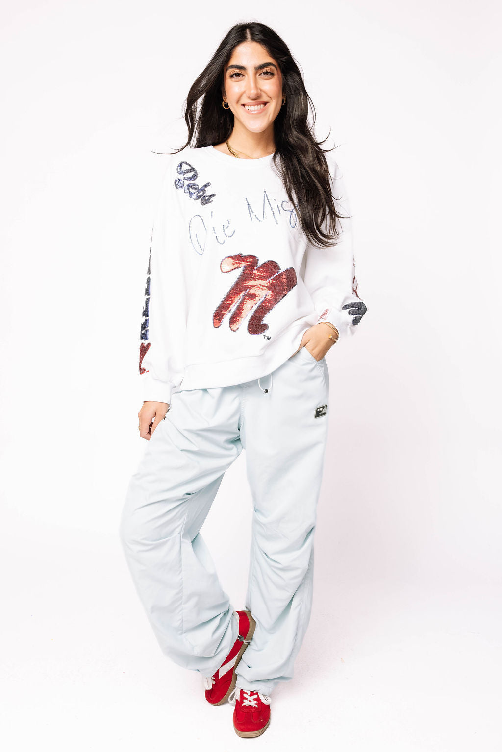 Licensed Ole Miss Big Icons Scattered All Over Sweatshirt