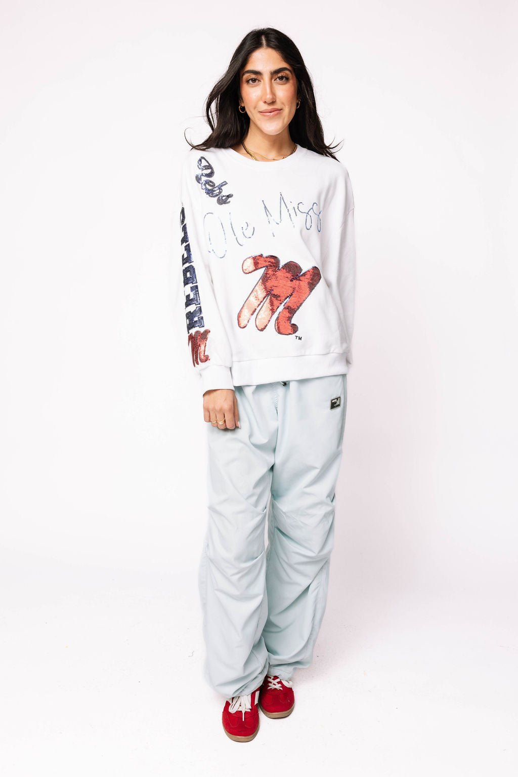 Licensed Ole Miss Big Icons Scattered All Over Sweatshirt