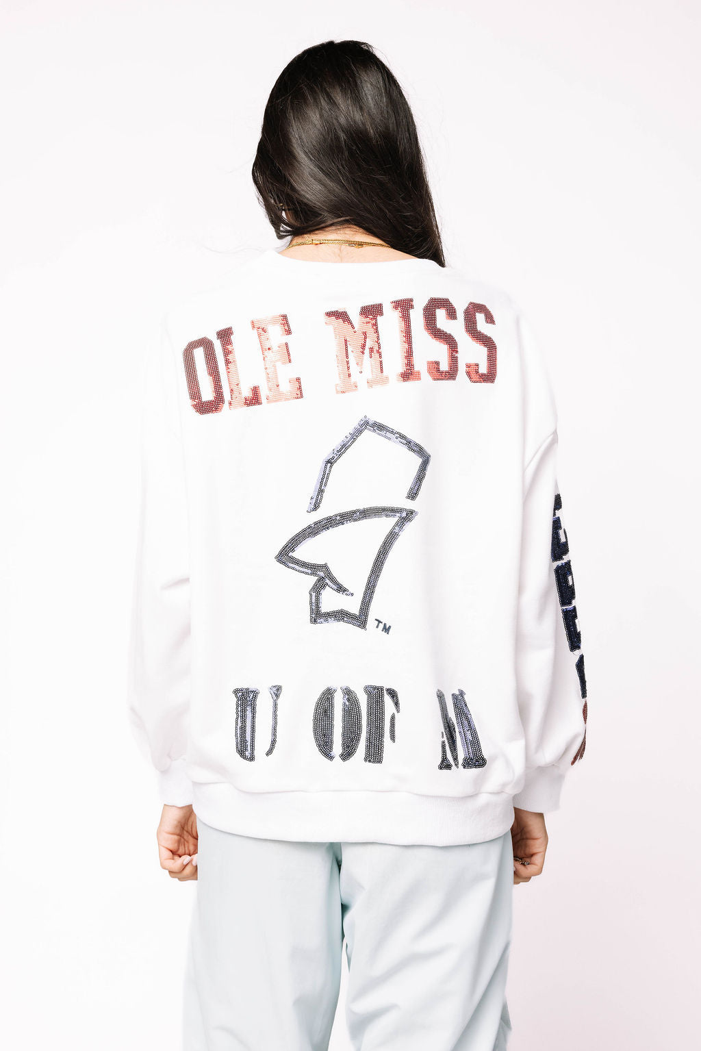 Licensed Ole Miss Big Icons Scattered All Over Sweatshirt