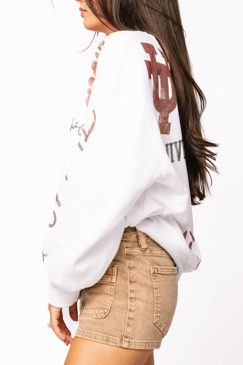 Licensed Texas Big Icons Scattered All Over Sweatshirt