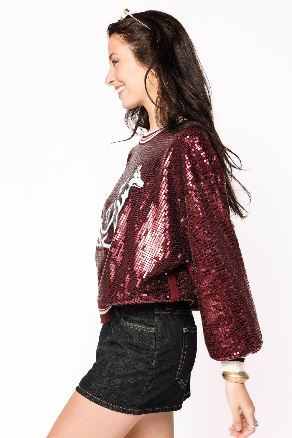 Licensed Texas A&M Full Sequin Mascot Sweater