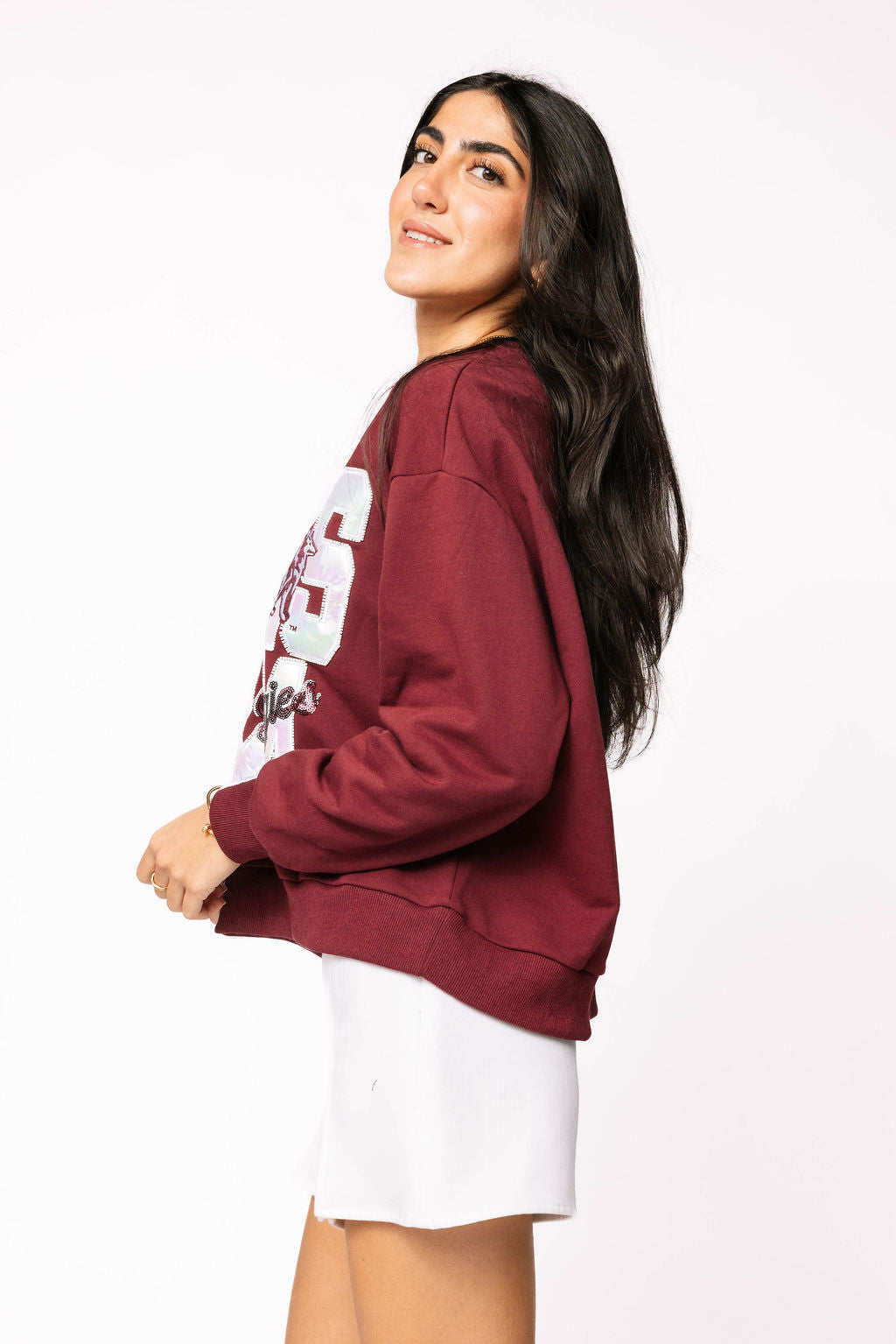 Licensed Texas A&M Metallic Word With Icons Sweatshirt