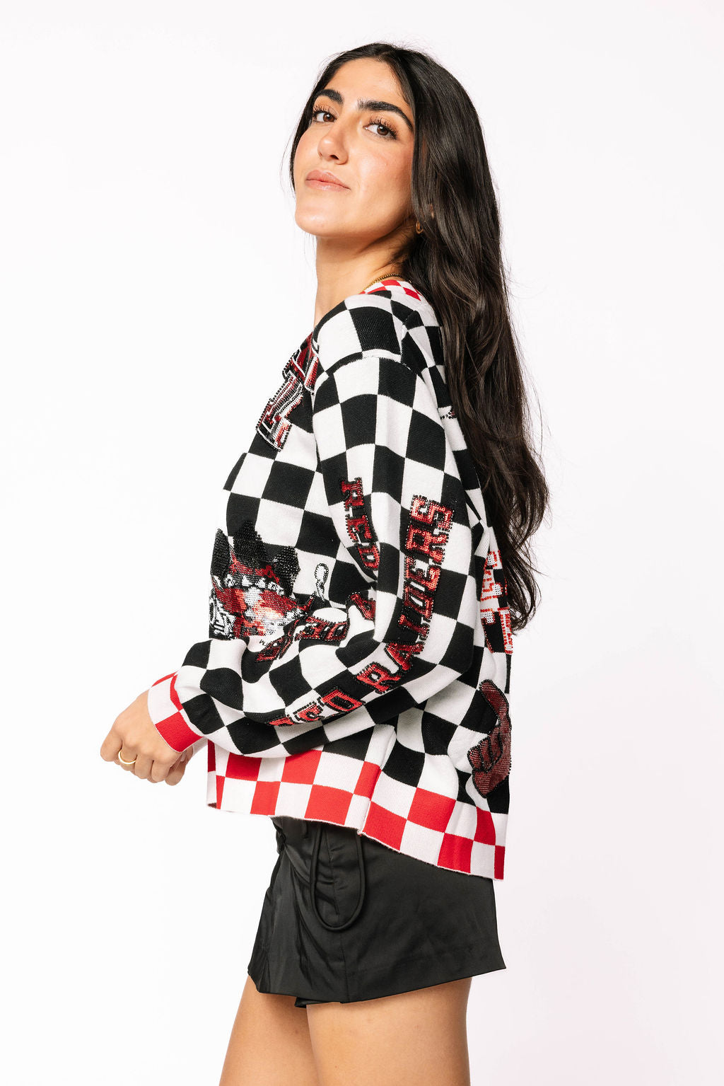 Licensed Texas Tech Checkered Team Icons Cardigan