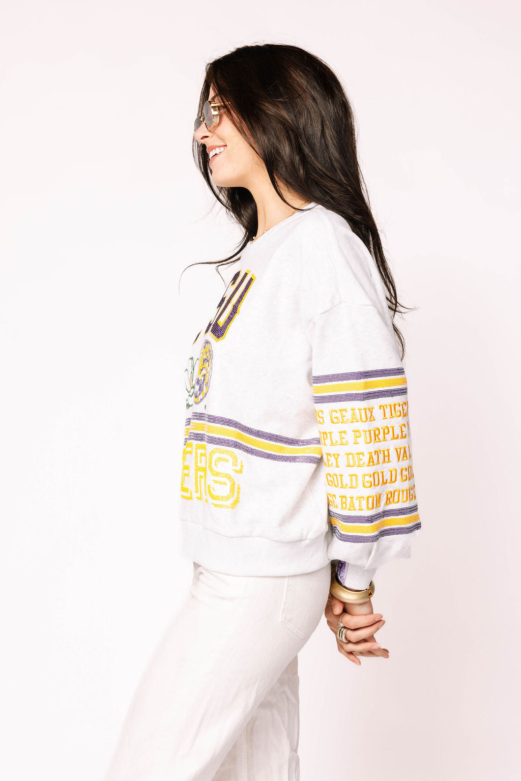 Licensed LSU Flower Mascot Sweatshirt