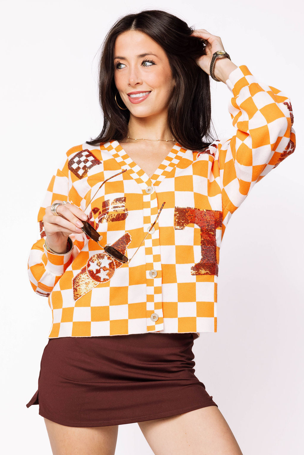Licensed Tennessee Checkered Team Icons Cardigan