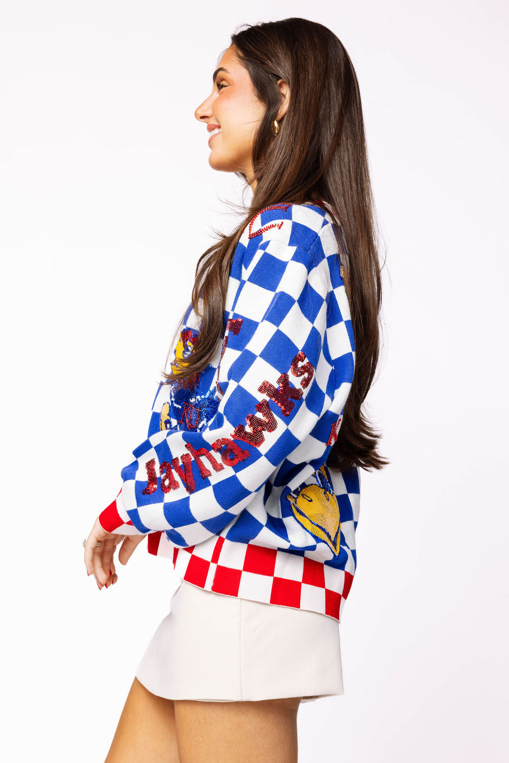 Licensed Kansas Checkered Team Icons Cardigan