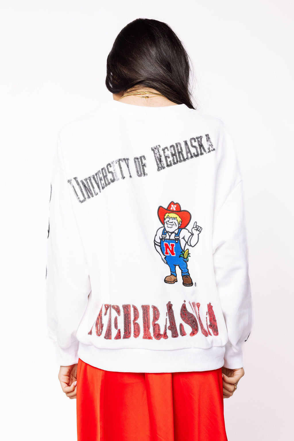 Licensed Nebraska Big Icons Scattered All Over Sweatshirt