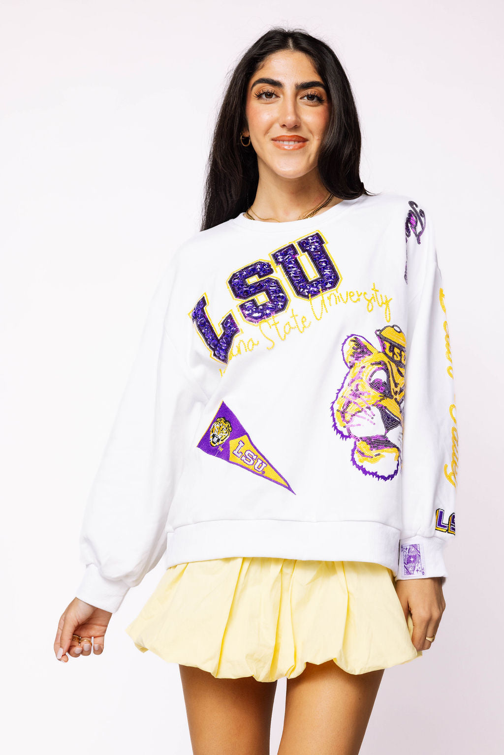 Licensed LSU Big Icons Scattered All Over Sweatshirt