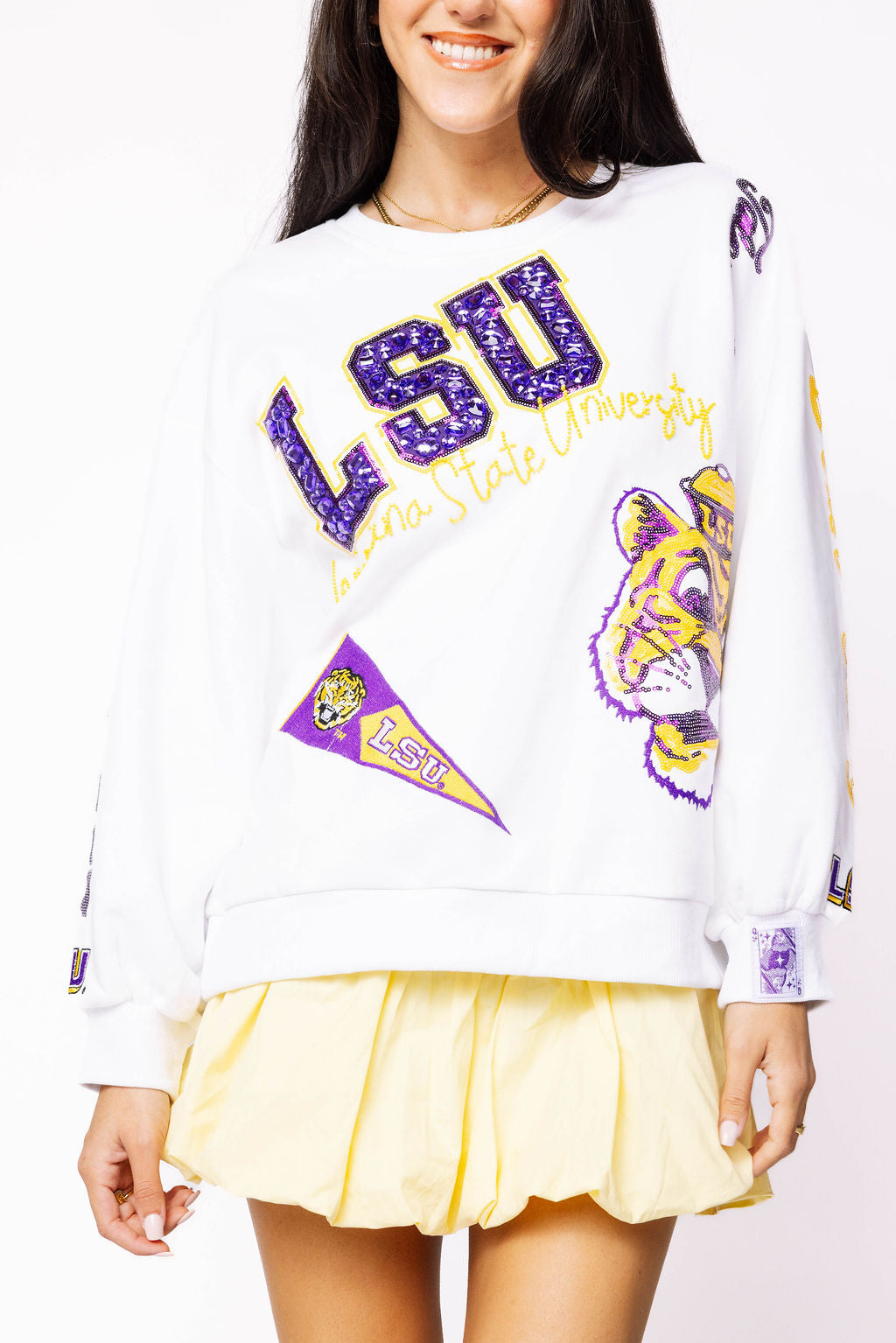 Licensed LSU Big Icons Scattered All Over Sweatshirt