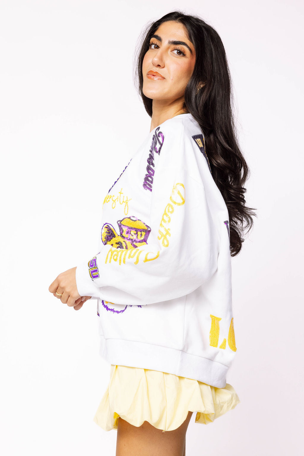 Licensed LSU Big Icons Scattered All Over Sweatshirt