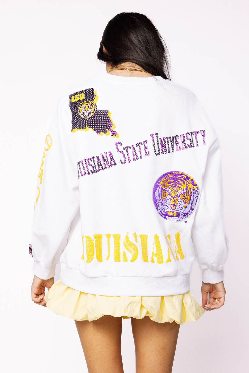 Licensed LSU Big Icons Scattered All Over Sweatshirt