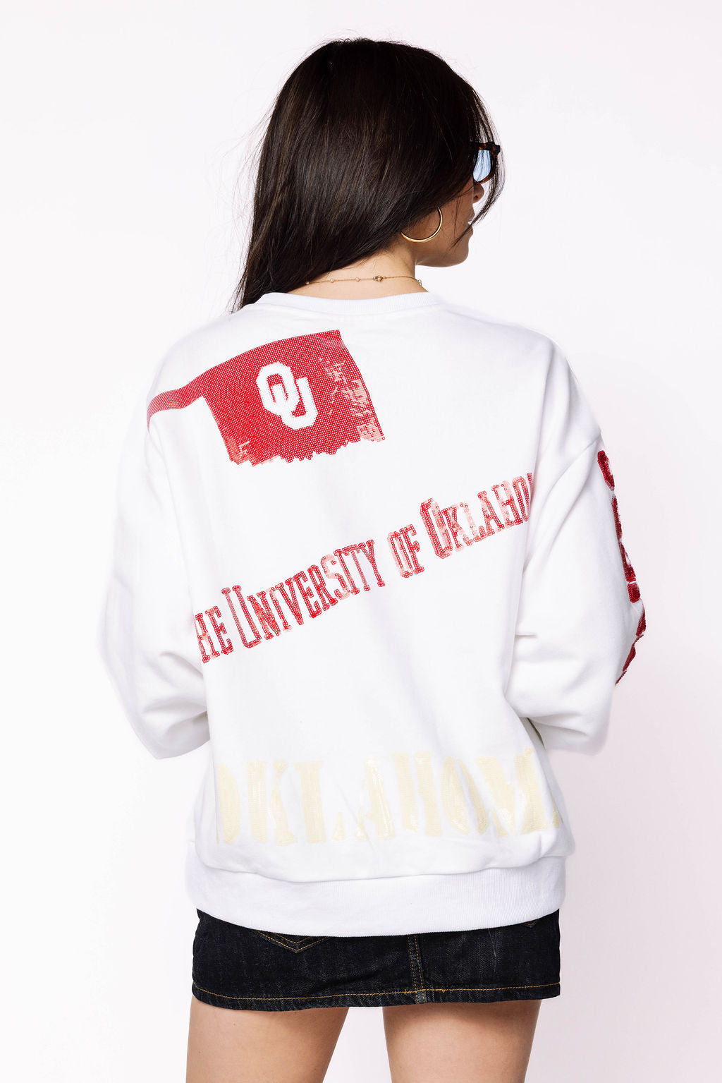 Licensed Oklahoma Big Icons Scattered All Over Sweatshirt