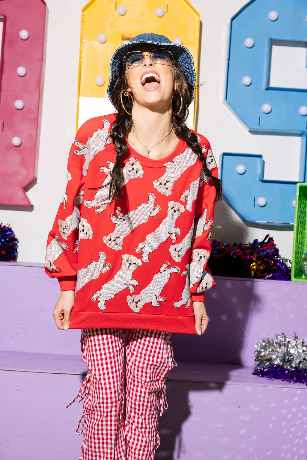 Red Crawling Bulldogs Sweatshirt