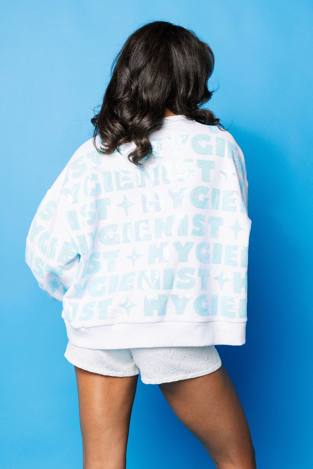 White & Mint 'Dentist Hygienist' Sweatshirt