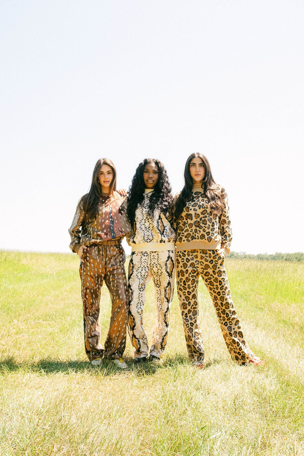 Neutral & Black Python Print Sweatshirt