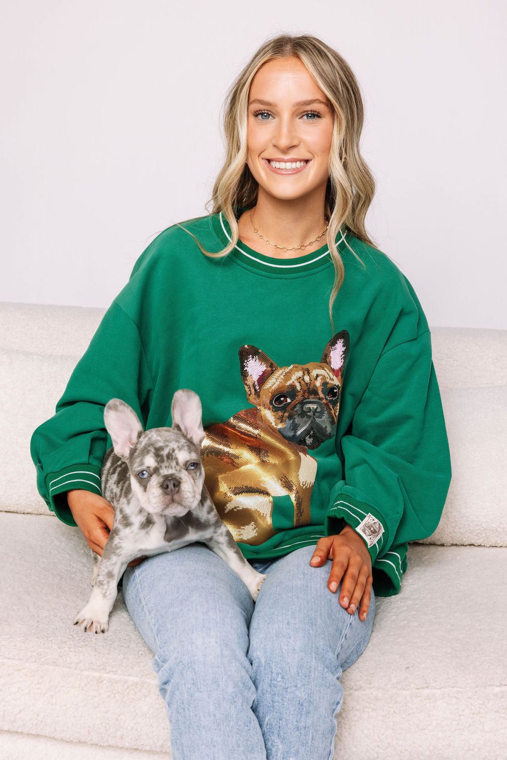 Green French Bulldog Sweatshirt
