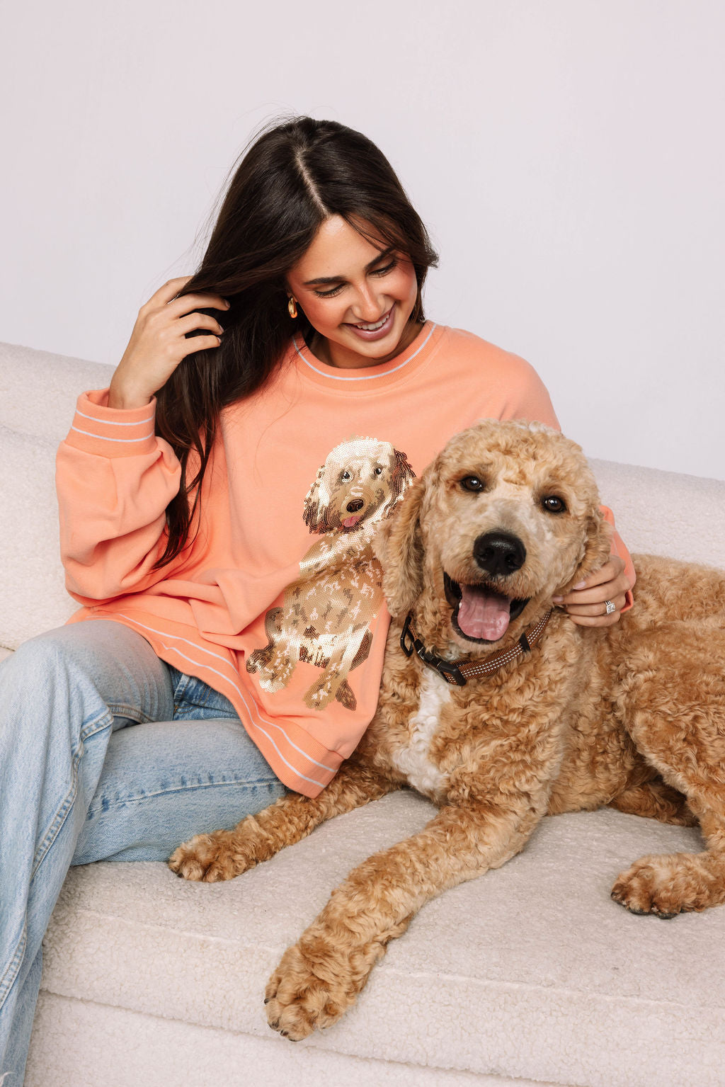 Peach Doodle Sweatshirt