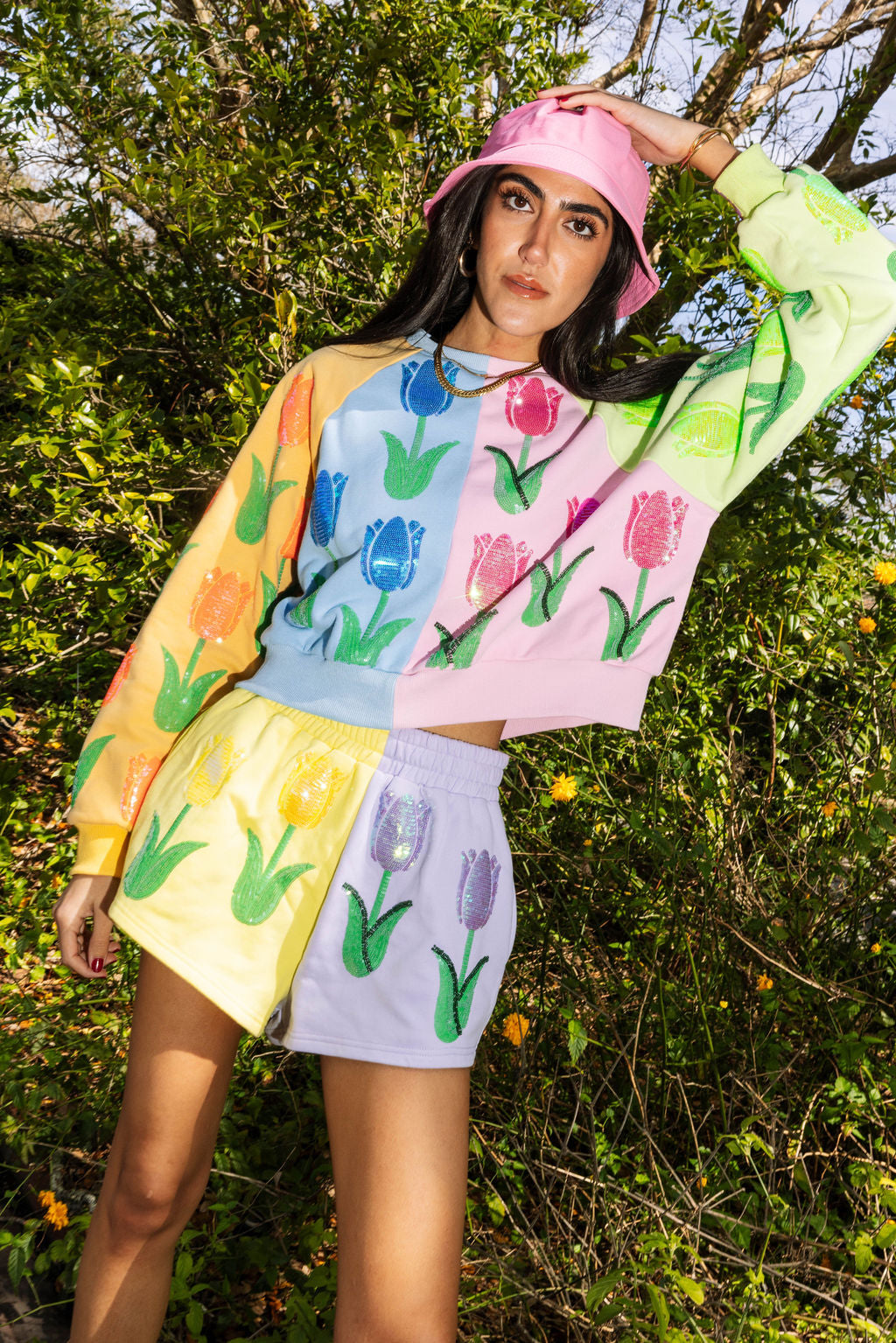 Neon Colorblock Tulip Short