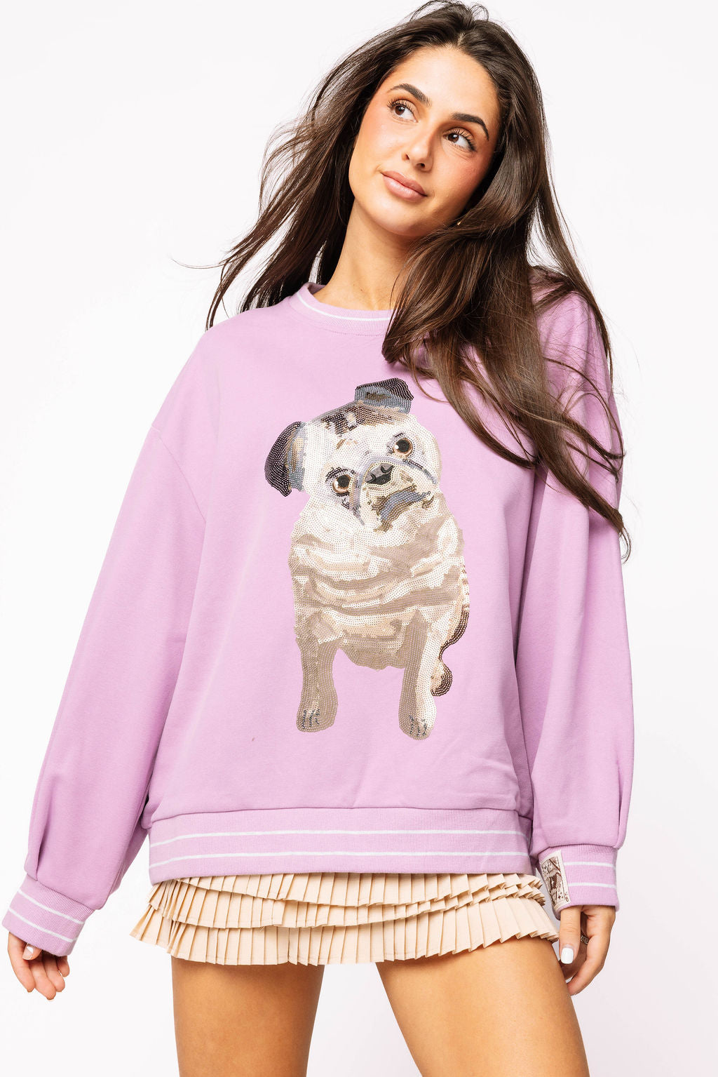 Light Purple Pug Sweatshirt